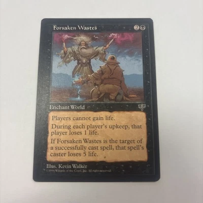Forsaken Wastes Mirage LP Regular English 1996 MTG Black Enchant World - Image 1 of 4