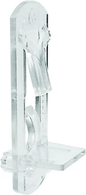 Suporte de prateleira Prime-Line U 9398N travamento automático 1/4 polegadas (pacote com 4), transparente  - Imagem 1 de 4