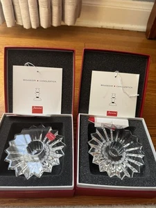 Baccarat Candlesticks - Never Used In Box - Picture 1 of 1
