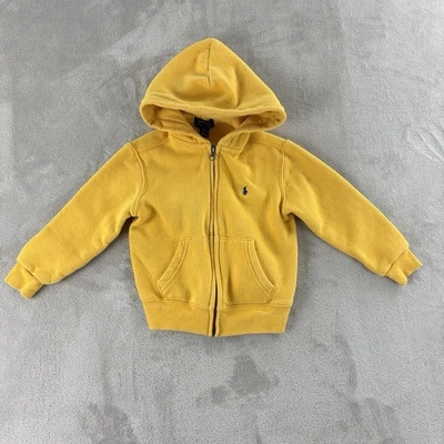 Polo Ralph Lauren Sudadera con Capucha Niños Talla 4T Amarillo Cremallera Completa Polar Sudadera Foto 1 de 4