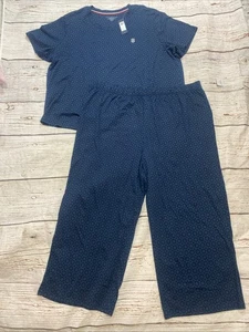 Tommy Hilfiger Mujer Azul Marino Pijama Conjunto de 2 Piezas Ropa de Salón TALLA 2X NUEVO - Imagen 1 de 9
