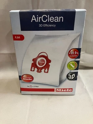 Genuine OEM Miele AirClean 3D Efficiency / FJM (4 Vacuum Bags & 2 Filters) - Image 1 of 3