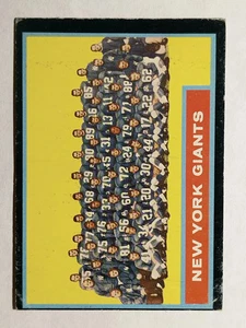 Topps #114 1962 equipo de los New York Giants (VGEX) - Imagen 1 de 2