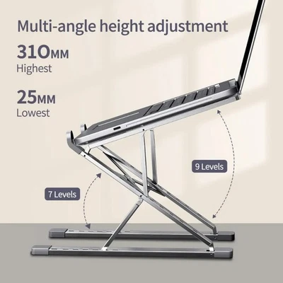  Adjustable Portable Foldable Notebook Holder Laptop Stand Aluminum for Macbook - Image 1 of 4