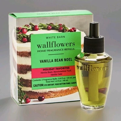 4x Vanilla Bean Noel Wallflowers Fragrance Refill Bath & Body Works New 2 Packs - Image 1 of 3