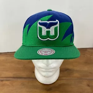 Mitchell & Ness Hartford Whalers Vintage Hockey NHL Sharktooth Snapback Hat NWT - Picture 1 of 16