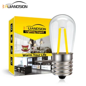 E17 Filament 2 LED Bulb Chandelier Light Fireplace Light White 110-130V/220-240V - Picture 1 of 11