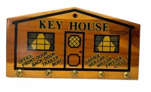 Colgador de pared vintage de 5 llaves recuerdo White Mountains New Hampshire - Imagen 1 de 4
