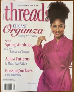 Threads Magazine Elegant Organza Spring 2022 Issue 217 Free US Ship - Picture 1 of 1