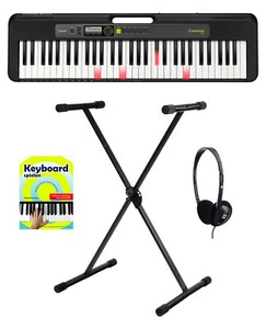 Modernes Casio Leuchttasten Keyboard-Set mit 61 Tasten im Piano-Look & Zubehör - Bild 1 von 9