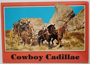 Stagecoach "Cowboy Cadillac" Petley Postcard 6X4 Unposted West Western - Picture 1 of 2