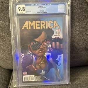 Marvel AMERICA Chavez 2017 #1 2nd Print GOLD Variant1st Series KEY CGC 9.8 NM/MT - Picture 1 of 3