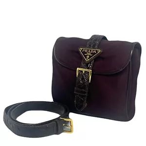 PRADA Marsupio in Vita Croco Vino Rosso Autentico - Foto 1 di 18