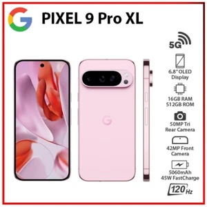 Google Pixel 9 Pro XL 16GB+512GB ROSE QUARTZ Unlocked Android Mobile Phone - Afbeelding 1 van 7