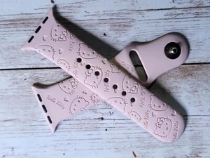 Hello Kitty Pattern Silicone Apple Watch Band - Picture 1 of 4
