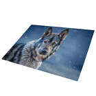 Glass Chopping Board Kitchen Worktop Protector Saver Blue Winter Wolf White