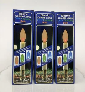 6-Pack Electric Low Voltage 3 Colors Changing Automatically Candle Lamp Bulbs - Picture 1 of 8