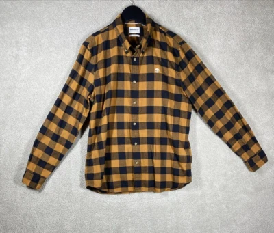Timberland Mens Flannel Shirt Large Plaid Buffalo Gold Slim Fit Country Outdoors - Изображение 1 из 4