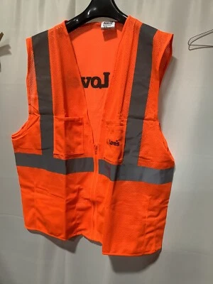 Chaleco de Seguridad de Alta Visibilidad Clase 2 "LOVE'S" 2" Tiras Plateadas Poliéster NARANJA Talla L Foto 1 de 3