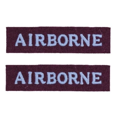WW2 Airborne Shoulder Flashes - Repro Army Titles Badge Patch Sleeve Arm Uniform
