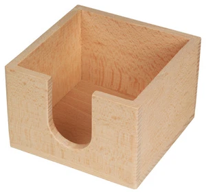 Zettelbox Zettelklotz Zettelhalter Notizblock Zettel - aus Buchenholz 10,5 cm - Bild 1 von 1