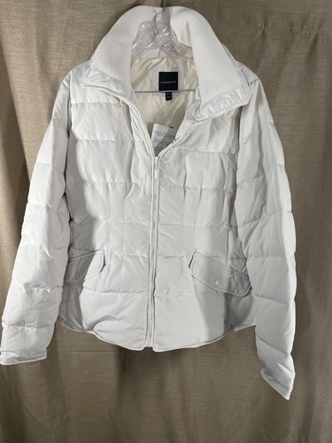 OFF WHITE Lane Bryant Puffer Coat Off White Essentials Primasoft foderato cappuccio con zip