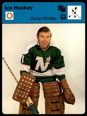1977 Sportscaster #06-07 Гамп Уорсли - хоккей EX - Изображение 1 из 2
