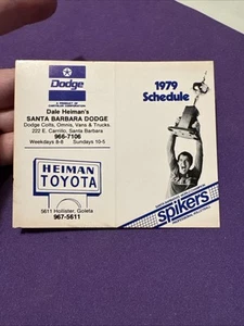 1979 Santa Barbara Spikers Volleyball Schedule, Heiman Toyota - Picture 1 of 2