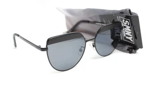 SMNY by Steve Madden Matte Black Browline Sunglasses w Case 100%UV 37038SMN001 - Picture 1 of 5
