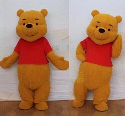 Lindo Disfraz de Oso Pooh Mascota Juegos con disfraces Vestido de Fiesta Ropa Halloween Adultos Foto 1 de 4