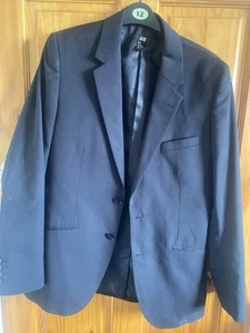 H&M Mens Black Smart Suit Jacket, Sz 36r - Picture 1 of 3