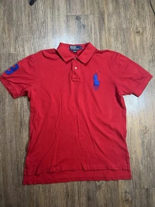 Polo Ralph Lauren Para Hombre Big Pony Manga Corta Rojo Talla Bordada - Imagen 1 de 7