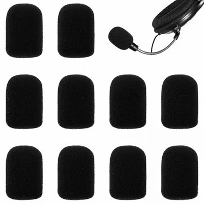 Paquete de 10 fundas de micrófono de espuma, solapa para auriculares micrófono parabrisas esponja  Foto 1 de 4