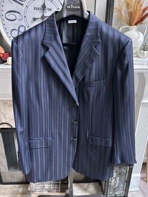 BRIONI men's sport jacket - 3 btn - black / purple stripes - US 44L - Image 1 of 4