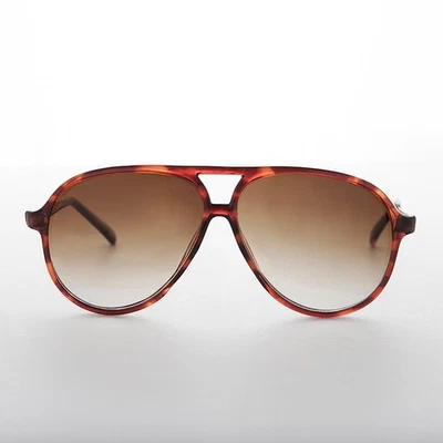 Óculos de sol vintage piloto grande com lente gradiente armação marrom - Champ - Imagem 1 de 3