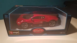 Bugatti Divo (2020) - Colore Rosso Metallizzato - 1/18 Burago - Foto 1 di 22