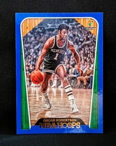 2018-19 Panini NBA Hoops Blue Parallel Oscar Robertson #289 Milwaukee Bucks - Picture 1 of 2