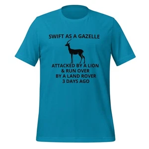 SWIFT AS A GAZELLE - CAMISETA CLÁSICA DIVERTIDA - AQUA - XL - Imagen 1 de 1