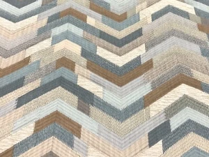 Kravet Couture Modern Herringbone Embroidery Fabric- Catwalk / Chambray 3.15 yds - Picture 1 of 5