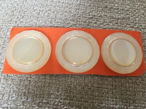 3 Large Vintage Mother Of Pearl Celluloid Buttons Cream - Picture 1 of 10