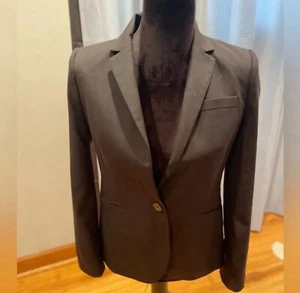 J Crew Super 120 Black Wool Blazer Women’s Size 2 - Picture 1 of 4