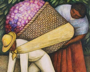 Impresión -Portador de flores por Diego Rivera - Imagen 1 de 1