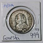 Ganesha 999 Silver Coin 10 Gram India 