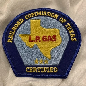 Vintage Patch Railroad Commission of Texas L.P. Gas certified iron 9 available - Picture 1 of 5