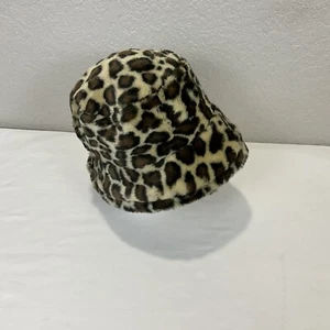 CAPELLI NEW YORK FAUX FUR LEOPARD PRINT HAT, NWT 1 Size Fits Most - Picture 1 of 8