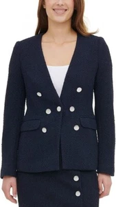 Calvin Klein Seven-Button Blazer twilight SZ 14 - Picture 1 of 5