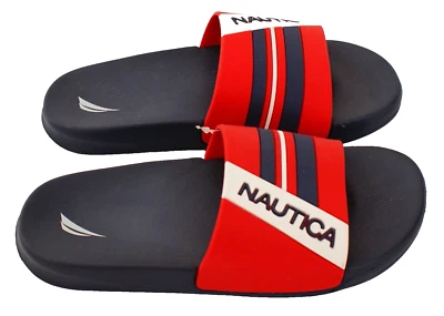 Sandalias sin cordones Nautica para mujer 7 rojas blancas azules Foto 1 de 3