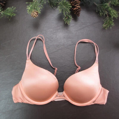 Sujetador Victoria's Secret 32B Naranja Acolchado Con Aros Cierre Ajustable Espalda Foto 1 de 4