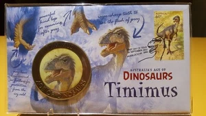 2013 Australia's Age of Dinosaurs - Timimus. Glow in the Dark Medallion Cover. - Picture 1 of 11