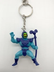 Skeletor He-Man Purse Charm Backpack Keychain Handmade Cartoon Silver Blue Retro - Picture 1 of 7